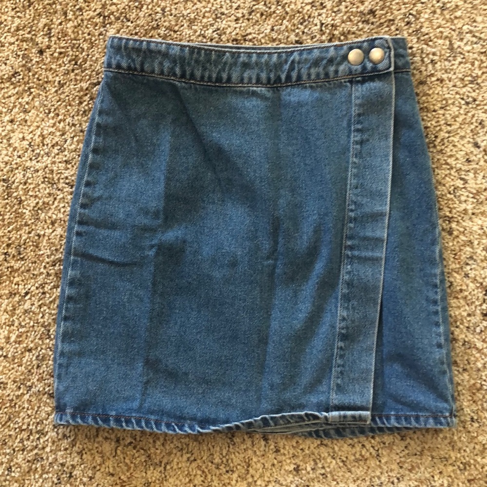 ASOS wrap denim skirt